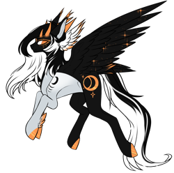 Size: 1024x1016 | Tagged: safe, artist:kremciakay, oc, pegasus, pony, horns, simple background, solo, transparent background, wing ears, wings