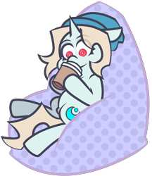 Size: 4160x4824 | Tagged: safe, artist:threetwotwo32232, oc, oc only, pony, unicorn, coffee, female, mare, simple background, solo, transparent background