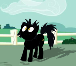 Size: 1000x866 | Tagged: safe, artist:rusticanon, oc, oc only, earth pony, pony, :3, female, mare, shadow, solo, void