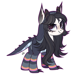 Size: 1090x1127 | Tagged: safe, artist:strangle12, oc, oc only, pony, base used, clothes, ear fluff, eyelashes, female, hoodie, mare, simple background, socks, solo, striped socks, transparent background
