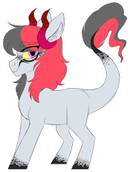 Size: 1462x1929 | Tagged: safe, artist:dilfistic, oc, oc only, pony, ear fluff, eye clipping through hair, horns, simple background, solo, transparent background