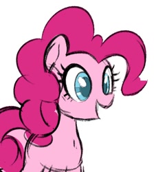 Size: 484x540 | Tagged: safe, artist:_ton618_, pinkie pie, earth pony, pony, g4, female, mare, open mouth, simple background, solo, white background