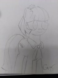 Size: 3468x4624 | Tagged: safe, artist:realgero, coco pommel, earth pony, pony, g4, pencil drawing, solo, traditional art
