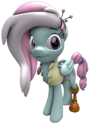 Size: 520x720 | Tagged: safe, artist:topsangtheman, kerfuffle, pegasus, pony, g4, 3d, looking at you, simple background, solo, source filmmaker, transparent background