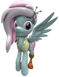 Size: 559x720 | Tagged: safe, artist:topsangtheman, kerfuffle, pegasus, pony, g4, 3d, looking at you, prosthetics, simple background, solo, source filmmaker, transparent background