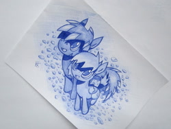 Size: 2144x1608 | Tagged: safe, artist:unitoone, oc, oc only, pegasus, pony, traditional art