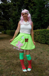 Size: 622x960 | Tagged: safe, artist:salemsparkler, fluttershy, human, galacon, galacon 2015, equestria girls, g4, clothes, cosplay, costume, irl, irl human, photo, solo