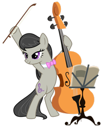 Size: 2207x2716 | Tagged: safe, artist:ponyhd, octavia melody, earth pony, pony, g4, bipedal, cello, female, high res, mare, musical instrument, simple background, solo, transparent background, vector