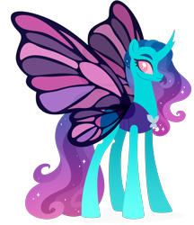Size: 2592x3000 | Tagged: safe, artist:kabuvee, oc, changedling, changeling, butterfly wings, high res, simple background, solo, transparent background, wings