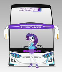 Size: 2500x2883 | Tagged: safe, artist:rarity3257, rarity, human, equestria girls, g4, adi putro, bus, clothes, hand on hip, high res, indonesia, jetbus, jetbus 3+, jetbus 3+ uhd, looking at you, open mouth, pose, raised hand, simple background, smiling, solo, standing, volvo, volvo b11r