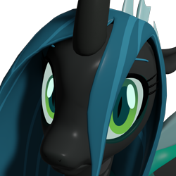 Size: 4000x4000 | Tagged: safe, alternate version, artist:wissle, queen chrysalis, changeling, canterlot wedding 10th anniversary, g4, 3d, absurd resolution, blender, crown, exploitable meme, female, frown, jewelry, looking at you, mare, megamind, meme, meme template, no bitches?, regalia, sad, simple background, solo, template, textless version, transparent background, wings