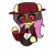 Size: 2000x2000 | Tagged: safe, artist:arche, fluttershy, bat pony, g4, alucard, alushy, bat ponified, flutterbat, hat, hellsing, high res, race swap, red eyes, simple background, solo, transparent background