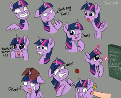 Size: 2776x2251 | Tagged: safe, artist:twiliset, twilight sparkle, alicorn, human, insect, ladybug, pony, g4, :p, book, chalk, chalkboard, coccinellidaephobia, crying, derp, emanata, equation, finger, floppy ears, grin, gritted teeth, hand, high res, horn, horn impalement, i'm not cute, levitation, looking at you, magic, multeity, nervous, nervous smile, oh no, one eye closed, open mouth, open smile, penetration, poking, scared, simple background, smiling, smiling at you, sparkle sparkle sparkle, spread wings, starry eyes, teary eyes, teeth, telekinesis, tiny, tiny ponies, tongue out, twilight hates ladybugs, twilight snapple, twilight sparkle (alicorn), wingding eyes, wings, wink
