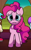 Size: 236x380 | Tagged: safe, artist:fera animations, pinkie pie, earth pony, pony, g4, boyfriend, female, friday night funkin', frown, golden oaks library, looking at you, male, mare, pibby, sad, solo focus, when she doesn't smile, youtube link