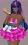 Size: 1304x2048 | Tagged: safe, artist:mayavtuber, twilight sparkle, human, equestria girls, g4, bare shoulders, beautiful, big crown thingy, bow, choker, clothes, crown, dark skin, dress, element of magic, female, humanized, jewelry, looking at you, regalia, simple background, sleeveless, smiling, solo, strapless, stupid sexy twilight