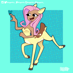 Size: 2048x2048 | Tagged: safe, artist:3ggmilky, fluttershy, centaur, taur, g4, centaurified, centaurshy, centaurworld, high res, solo, species swap