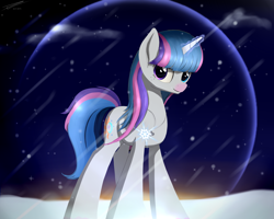 Size: 3500x2800 | Tagged: safe, artist:av-4, oc, oc only, pony, unicorn, high res, snow, snowfall, solo