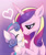 Size: 1280x1521 | Tagged: safe, artist:catscratchpaper, princess cadance, princess flurry heart, alicorn, pony, g4, baby, baby pony, cute, cutedance, duo, duo female, eyes closed, female, flurrybetes, gradient background, heart, mare, mother and child, mother and daughter, mother's day