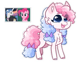 Size: 2287x1840 | Tagged: safe, artist:moccabliss, fancypants, pinkie pie, oc, oc:bright berry, earth pony, pony, g4, female, filly, foal, offspring, parent:fancypants, parent:pinkie pie, parents:fancypie, simple background, transparent background