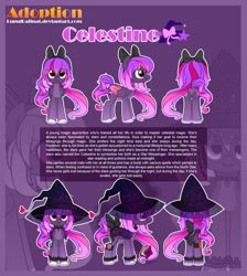 Size: 1526x1700 | Tagged: safe, artist:lupulrafinat, oc, oc only, pegasus, pony, clothes, eyelashes, female, hat, mare, pegasus oc, reference sheet, witch hat, zoom layer
