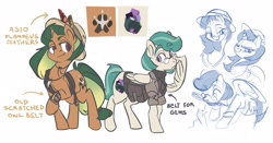 Size: 3374x1767 | Tagged: safe, artist:feelinnglad, oc, oc only, pegasus, pony, unicorn, solo