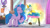 Size: 3410x1920 | Tagged: safe, screencap, izzy moonbow, señor butterscotch, pony, unicorn, g5, it's t.u.e.s. day, my little pony: tell your tale, spoiler:g5, spoiler:my little pony: tell your tale, crystal brighthouse, duo, eyes closed, female, high res, magic, mare, telekinesis