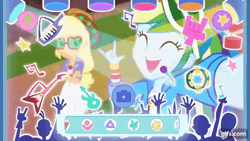 Size: 640x360 | Tagged: safe, screencap, applejack, rainbow dash, human, equestria girls, festival filters, g4, my little pony equestria girls: better together, animated, cellphone, cowboy hat, crossed arms, cute, dashabetes, devil horn (gesture), duo, duo female, eyes closed, female, filter, gif, gifs.com, hat, music festival outfit, open mouth, open smile, phone, selfie, smartphone, smiling