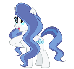 Size: 2576x2388 | Tagged: safe, artist:galaxyswirlsyt, oc, oc only, oc:sky city, pony, unicorn, base used, female, full body, high res, hoof on chest, hooves, horn, mare, offspring, open mouth, open smile, parent:fancypants, parent:rarity, parents:raripants, show accurate, simple background, smiling, solo, standing, tail, transparent background, two toned mane, two toned tail, unicorn oc