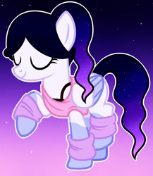Size: 1280x1475 | Tagged: safe, artist:cindystarlight, oc, oc:night light star, pegasus, pony, base used, bra, bra on pony, clothes, eyes closed, female, mare, solo, workout outfit