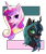 Size: 2432x2889 | Tagged: safe, artist:lambydwight, princess cadance, queen chrysalis, alicorn, changeling, pony, canterlot wedding 10th anniversary, g4, bust, duo, high res, portrait, simple background, transparent background