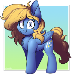 Size: 690x715 | Tagged: safe, artist:notetaker, oc, oc only, pegasus, pony, simple background, solo
