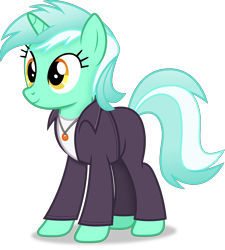Size: 3522x3922 | Tagged: safe, artist:anime-equestria, lyra heartstrings, pony, unicorn, g4, clothes, female, high res, horn, jacket, jewelry, mare, necklace, simple background, smiling, solo, transparent background, vector