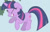 Size: 246x156 | Tagged: safe, screencap, twilight sparkle, pony, unicorn, feeling pinkie keen, g4, season 1, angry, eyes closed, female, floppy ears, frown, gritted teeth, horn, jumping, mare, picture for breezies, solo, teeth, unicorn twilight, youtube link