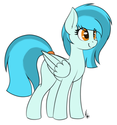 Size: 1470x1569 | Tagged: safe, artist:ponynamedmixtape, guardian angel (g4), pegasus, pony, g4, female, guardsmare, mare, no armor, royal guard, simple background, solo, tail, tail wrap, transparent background