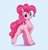 Size: 2746x2869 | Tagged: safe, artist:aquaticvibes, pinkie pie, earth pony, pony, cute, diapinkes, female, happy, looking at you, mare, simple background, smiling, solo, walking