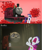 Size: 1281x1536 | Tagged: safe, artist:princessedith568, edit, rarity, pony, unicorn, g4, crack shipping, crossover, crossover shipping, duo, duo male and female, expectation vs reality, female, james the red engine, jamity, male, mare, op is trying to be funny, op isn't even trying anymore, reality ensues, scared, screaming, shipping, thomas and friends, thomas the tank engine