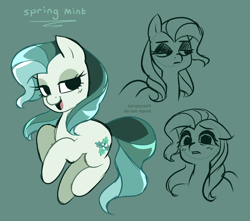 Size: 2500x2213 | Tagged: safe, artist:syrupyyy, oc, oc only, oc:spring mint, earth pony, pony, female, high res, mare, solo