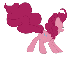 Size: 677x500 | Tagged: safe, artist:benpictures1, pinkie pie, earth pony, pony, g4, my little pony: the movie, balloonbutt, butt, cute, diapinkes, female, inkscape, mare, open mouth, plot, simple background, solo, transparent background, vector