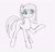 Size: 1128x1080 | Tagged: safe, artist:nitlynjane, earth pony, pony, female, looking at something, mare, monochrome, old art, partial color, phone drawing, raised hoof, samsung notes, simple background, smiling, solo, white background