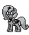 Size: 204x244 | Tagged: safe, princess luna, alicorn, pony, moonstuck, pony town, g4, female, filly, foal, monochrome, simple background, solo, transparent background, woona, younger