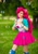 Size: 757x1080 | Tagged: safe, artist:luckycharm47, pinkie pie, human, equestria girls, g4, beautiful, beautiful eyes, beautiful hair, breasts, bubble, cleavage, clothes, cosplay, costume, irl, irl human, photo, pinkie pie hair, solo, stupid sexy pinkie