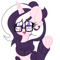 Size: 1920x1920 | Tagged: safe, artist:ladylullabystar, oc, oc:lullaby star, pony, unicorn, alternate design, clothes, female, leg warmers, mare, simple background, solo, transparent background
