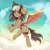 Size: 2000x2000 | Tagged: safe, artist:mochalula, oc, earth pony, pony, artificial wings, augmented, earth pony oc, female, flying, goggles, looking at you, mare, solo, wings