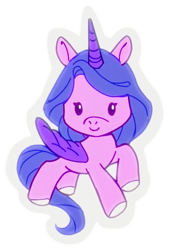 Size: 420x620 | Tagged: safe, part of a set, screencap, alicorn, pony, g5, my little pony: make your mark, my little pony: make your mark chapter 1, spoiler:my little pony: make your mark, background removed, not izzy moonbow, simple background, solo, sticker, transparent background, unnamed character, unnamed pony