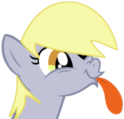 Size: 679x653 | Tagged: safe, artist:pony-resource, artist:twilyisbestpone, derpibooru exclusive, derpy hooves, pegasus, pony, g4, base used, bust, cute, derpabetes, female, mare, nose wrinkle, raspberry, silly, silly pony, simple background, solo, tongue out, transparent background