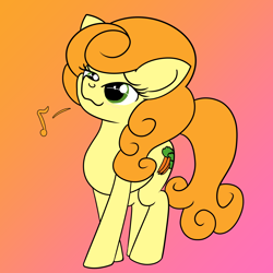 Size: 2000x2000 | Tagged: safe, artist:dafiltafish, carrot top, golden harvest, earth pony, pony, g4, female, gradient background, high res, looking left, mare, requested art, solo