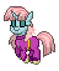 Size: 192x228 | Tagged: safe, artist:gloomy brony, ocellus, changedling, changeling, pony, pony town, g4, animated, clothes, cosplay, costume, female, flying, gif, king of fighters, kof, kula diamond, pixel art, simple background, solo, transparent background, wings