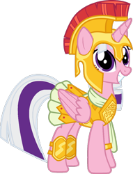 Size: 782x1024 | Tagged: safe, artist:cloudy glow, edit, editor:foxyfell1337, vector edit, twilight, pony, g4, armor, athena sparkle, costume, g1 twilicorn, simple background, solo, transparent background, vector