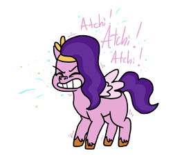 Size: 3701x3340 | Tagged: safe, artist:anyponedrawn, pipp petals, pegasus, pony, g5, my little pony: a new generation, adorapipp, cute, eyes closed, female, high res, mucus, nose wrinkle, nostril flare, nostrils, silly, simple background, sneeze cloud, sneezing, sneezing fit, snot, spray, transparent background