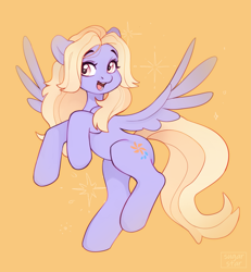 Size: 2321x2509 | Tagged: safe, artist:sugarstar, oc, pegasus, pony, high res, open mouth, open smile, smiling, solo
